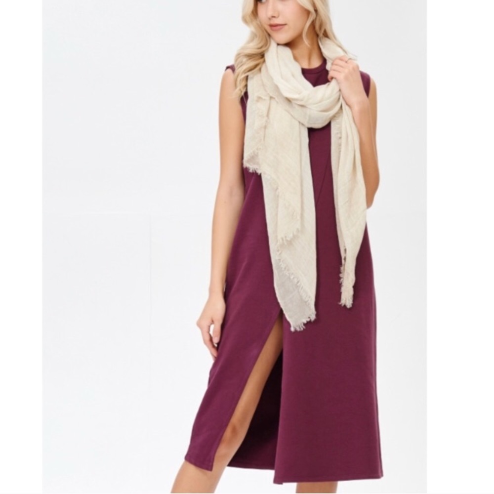 NWT Burgundy Cut Out Midi Dress